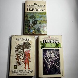 JRR Tolkien Book Lot: The Silmarillion, Reader, Smith of Wootton Major